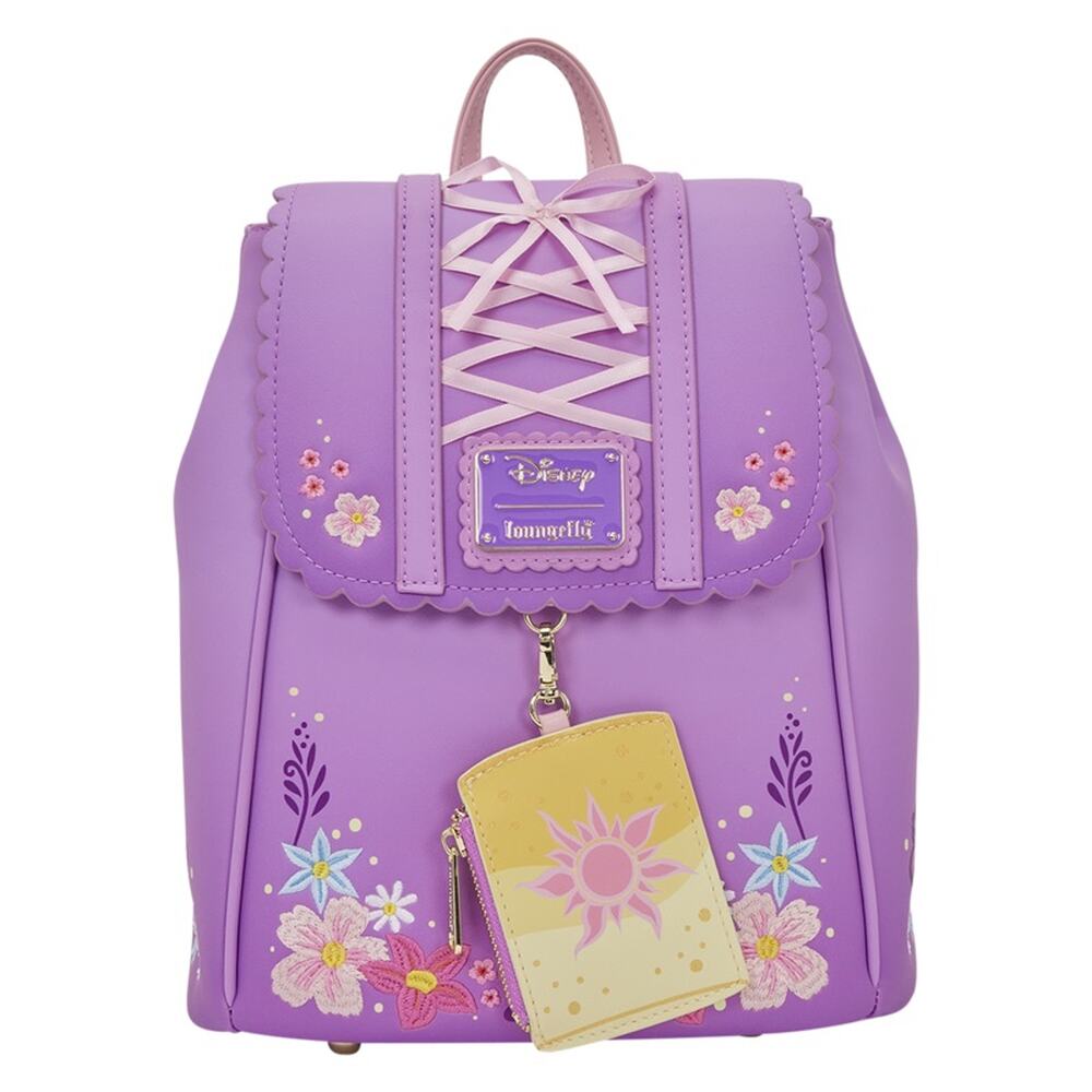 Loungefly Tangled Rapunzel Exclusive Floral Flap Mini Backpack NWT!